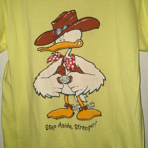 Vintage 80s Cowboy Duck Tee Shirt - Picture 5 of 6